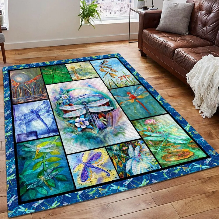 Dragonfly Area Rug, Dragonfly Rug, Gifts for Dragonfly