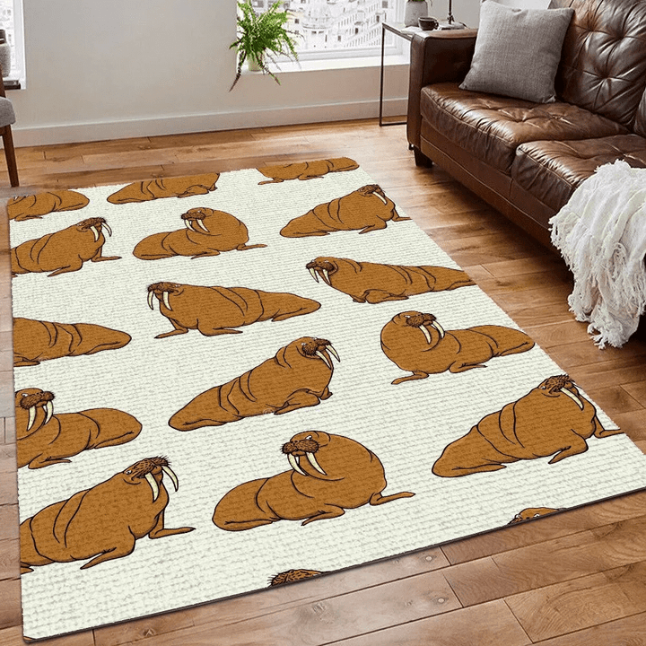 Walrus Pattern 060122TTTT Rug | Printing Floor Mat Carpet | Area Rug