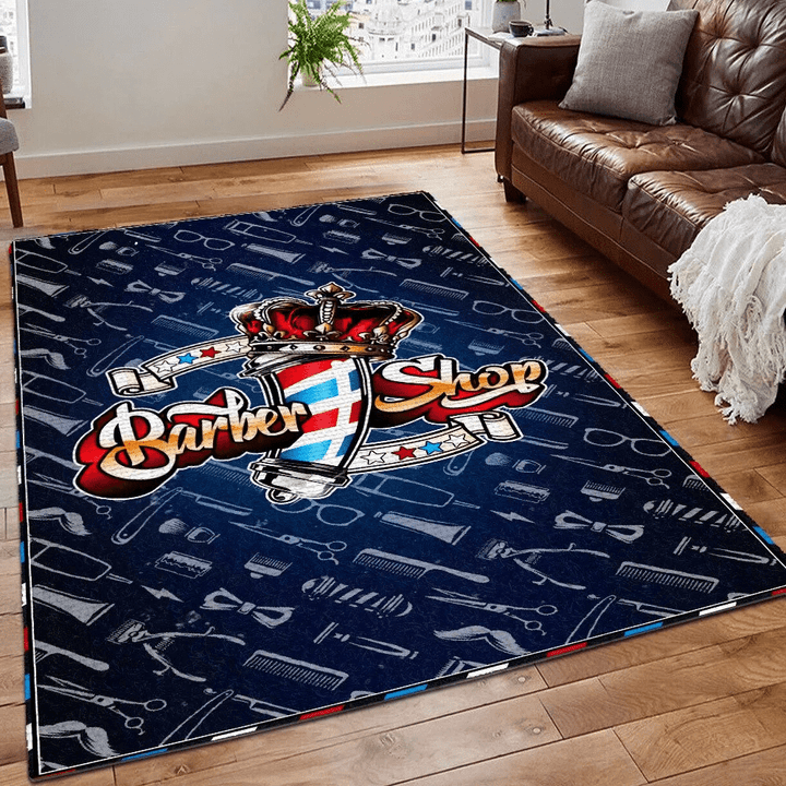 Barber Printing Floor Mat Carpet, This Barber Needs A Whiskey Area Rug, This Barber Needs A Coffee Rug, Barber King Rug, Gifts for King