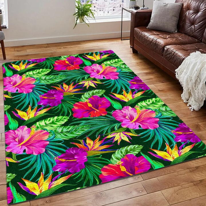 Dalmatian Tropical Amazing Area Rug, Tropical Rug, Tropical Romper Cool Printing Floor Mat Carpet, Purple Tropical Rug, Gifts for Tropical