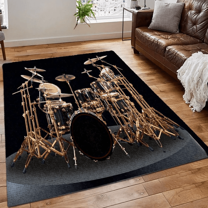 Drum Lover Area Rug, Drum Area Rug, Everything I Touch Becomes A Drum Rug, Instrument Printing Floor Mat Carpet, Drum Rug, Gifts for Drum