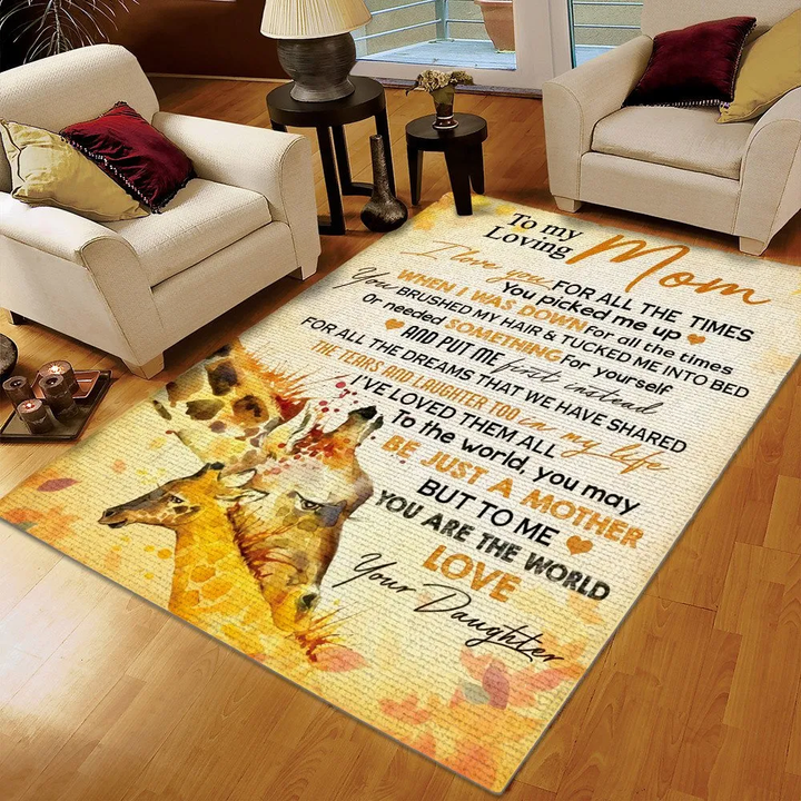 Mother Mother Rug, Mother Mother Band Area Rug, To My Loving Mom You Are The World To Me Rug, Gifts for Mother