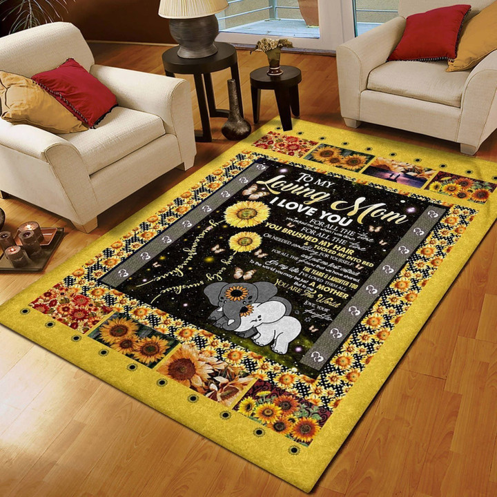 Elephant Sunflower Daughter To Rug