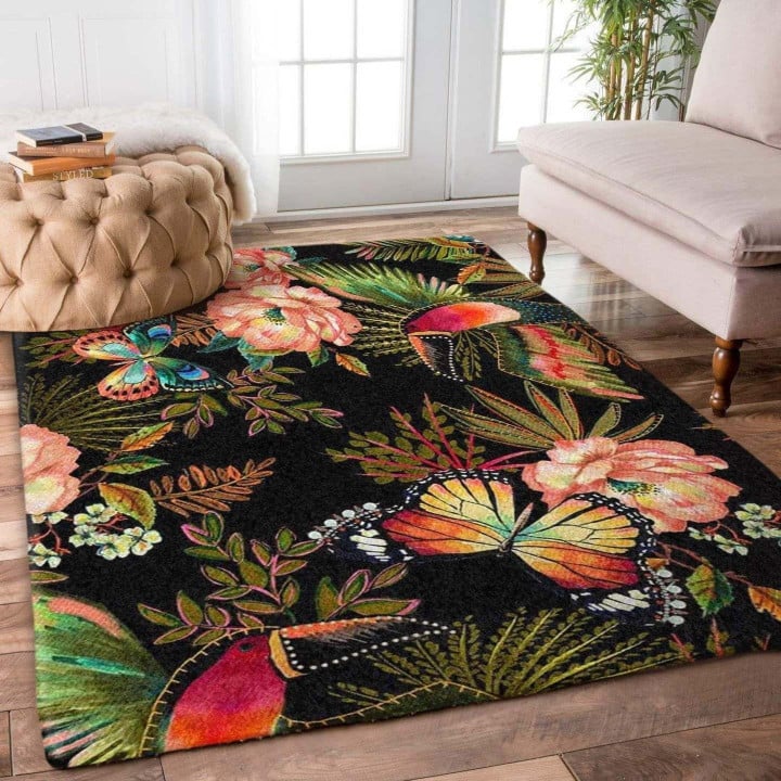 Butterfly And Toucan Rug