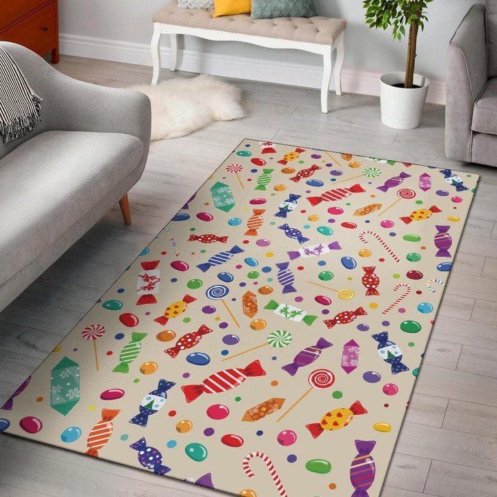 Candy Pattern Print Design Area Rug