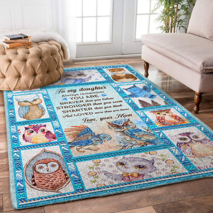 You Are Loved More Than You Know Owl Rug