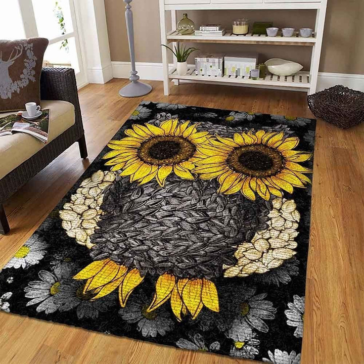 Sunflower Owl Rug