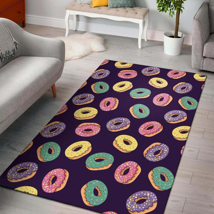 Donut Pattern Print Design Rug