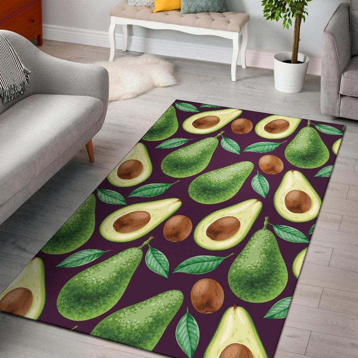 Avocado Pattern Print Design Rug