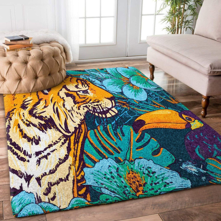 Tiger And Toucan Rug