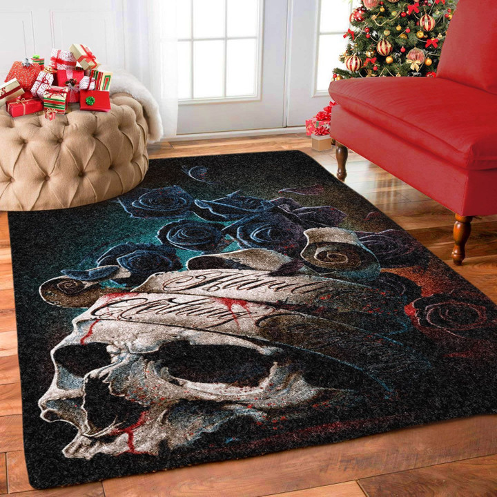Skull And Rose Rug