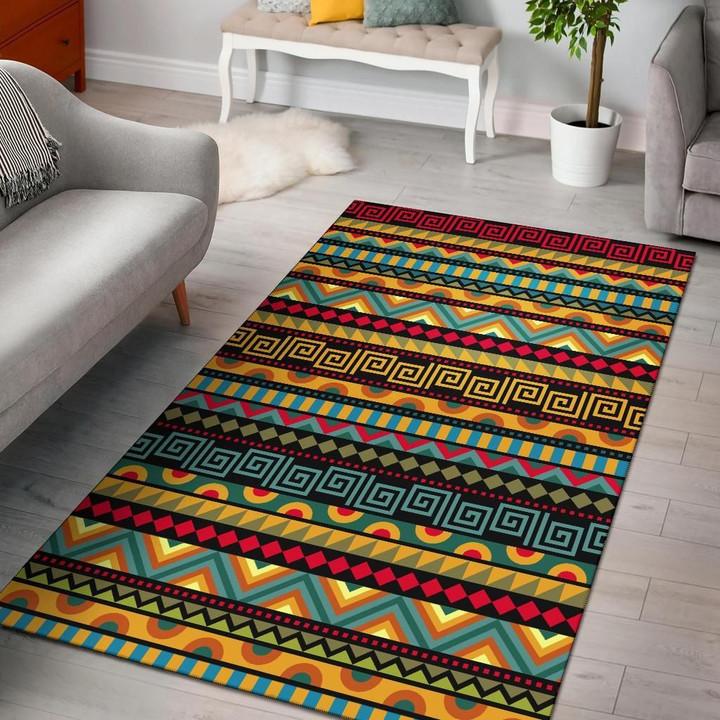 African Pattern Print Design Area Rug