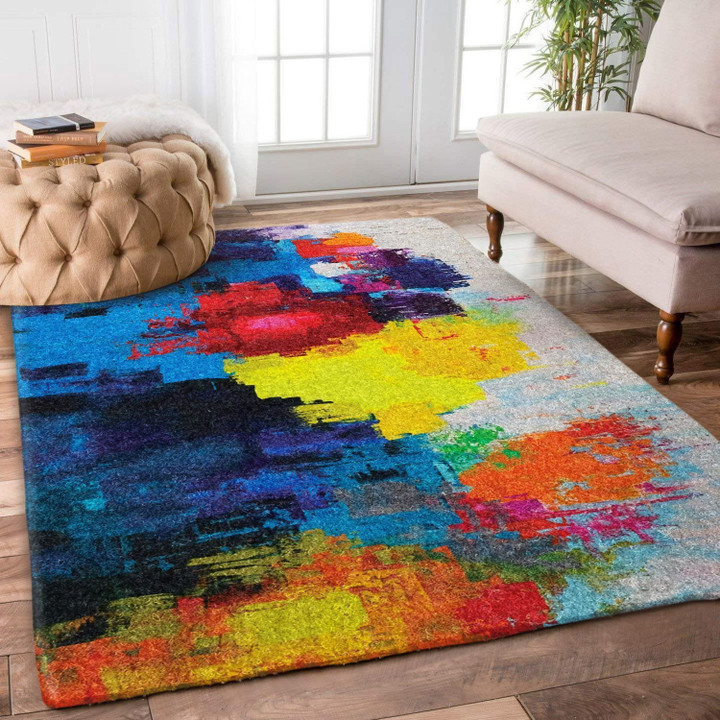 Colorful Grunge Painting Rug