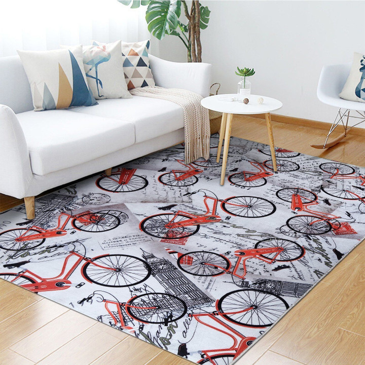 Colorful Bicycles Rug