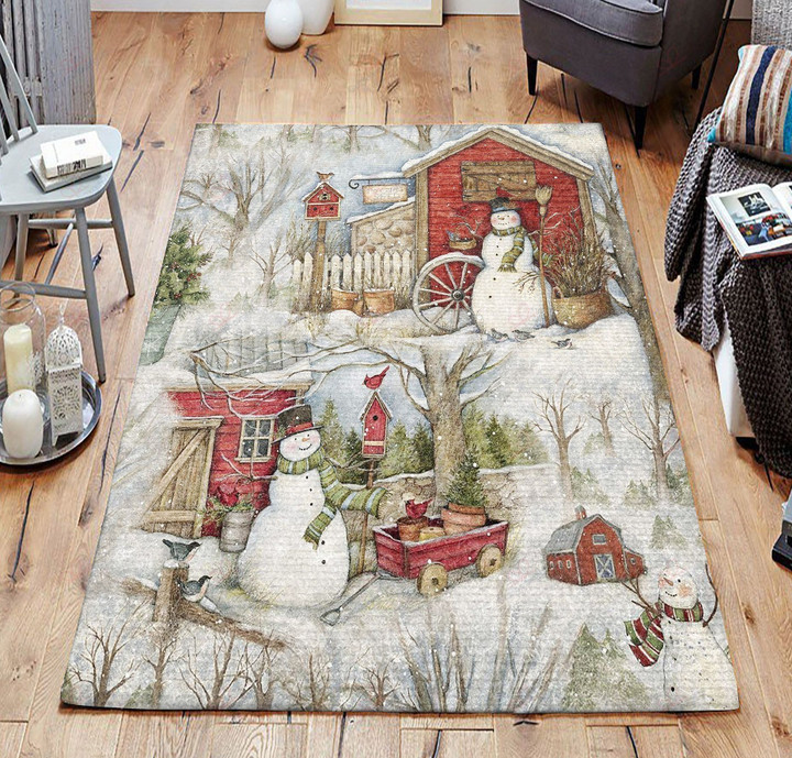 Snowman And The Winter Rug