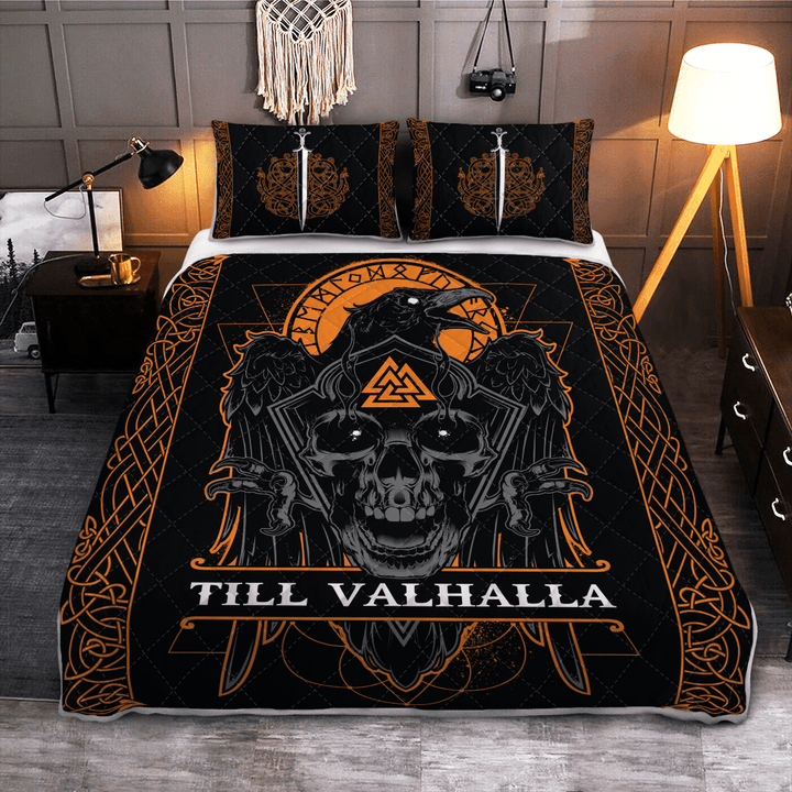 Viking Raven - Till Valhalla - Viking Quilt Bedding Set
