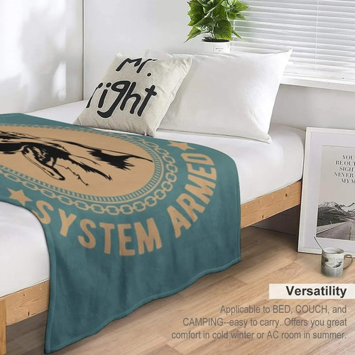 New Ears Up System Armed German Shepherd Throw Blanket
