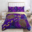 Aboriginal Purple Turtles Bedding Set, Australia Indigenous Painting Art Bedding Set tr1707201-HC