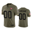 49ers 2022 Salute To Service Custom Jersey - All Stitched