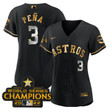 Jeremy Pena Houston Astros Black Gold Rush Jersey - All Stitched