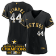 Yordan Álvarez Houston Astros Black Gold Rush Jersey - All Stitched