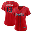 Ronald Acuna Jr. Atlanta Braves Red Jersey - All Stitched