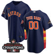Houston Astros Navy Custom Name and Number Jersey - All Stitched
