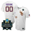 LSU Tigers College Baseball World Series Custom Jersey - All Stitched