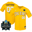 LSU Tigers College Baseball World Series Custom Jersey - All Stitched