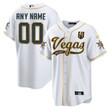 Vegas Golden Knights Custom White Baseball Jersey 2 - All Stitched