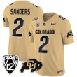 Shedeur Sanders Colorado Buffaloes Gold Jersey - All Stitched