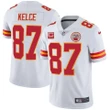 Travis Kelce Kansas City Chiefs White Jersey - All Stitched
