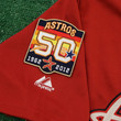 Jose Altuve 2012 Houston Astros 50th Patch Red Jersey - All Stitched