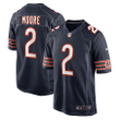 D.J. Moore Chicago Bears GSH Navy Game Jersey - All Stitched