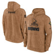 Cleverland Browns 2023 Salute To Service Brown Hoodie - Printed