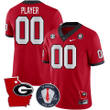 Georgia Bulldogs 2023 Vince Dooley Patch & Georgia State Map Custom Jersey - All Stitched