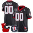 Georgia Bulldogs 2023 Vince Dooley Patch & Georgia State Map Custom Jersey - All Stitched
