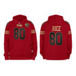 Jerry Rice San Francisco 49ers Red Gold Hoodie - Stitched