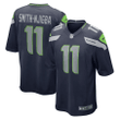 Jaxon Smith-Njigba College Navy Seattle Seahawks 2023 NFL Draft First Round Pick Game Jersey - All Stitched