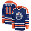 Mark Messier Blue Edmonton Oilers Premier Breakaway Retired Player Jersey - All Stitched
