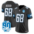 Decker #68 Detroit Lions Black Jersey - All Stitched