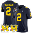 Charles Woodson Michigan Wolverines Rose Bowl Navy Jersey - All Stitched