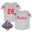 Chase Utley Philadelphia Phillies Gray 2008 World Series Jersey - All Stitched
