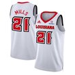Mills #21 Louisiana Basketball White Jersey - All Stitched