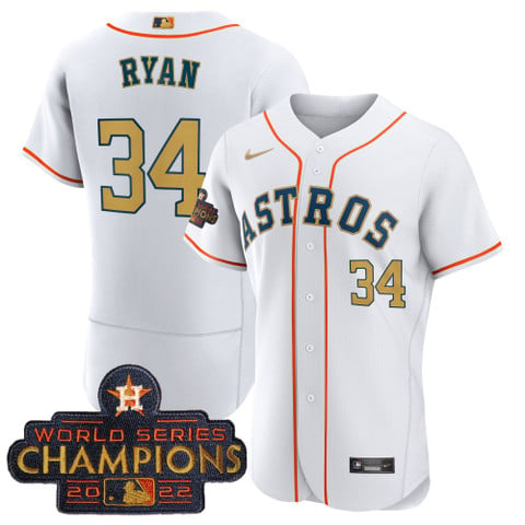 white and gold astros jersey