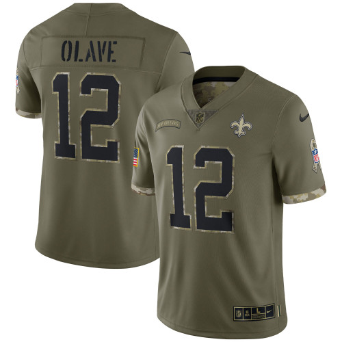Chris Olave New Orleans Saints Salute To Service Jersey - All Stitched