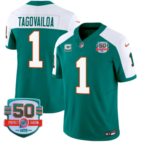 Men's Dolphins Throwback Vapor Jersey - All Stitched