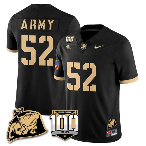 Men's Army Black Knights 100th Anniversary Patch Vapor Jersey - All Stitched