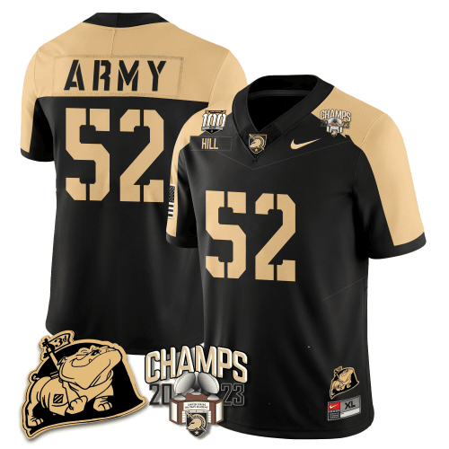 Men's Army Black Knights 2023 CIC Trophy Champion Patch Jersey - All Stitched
