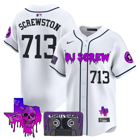 Men's Houston Astros DJ Screw Patch Vapor Premier Limited Jersey V2 - All Stitched